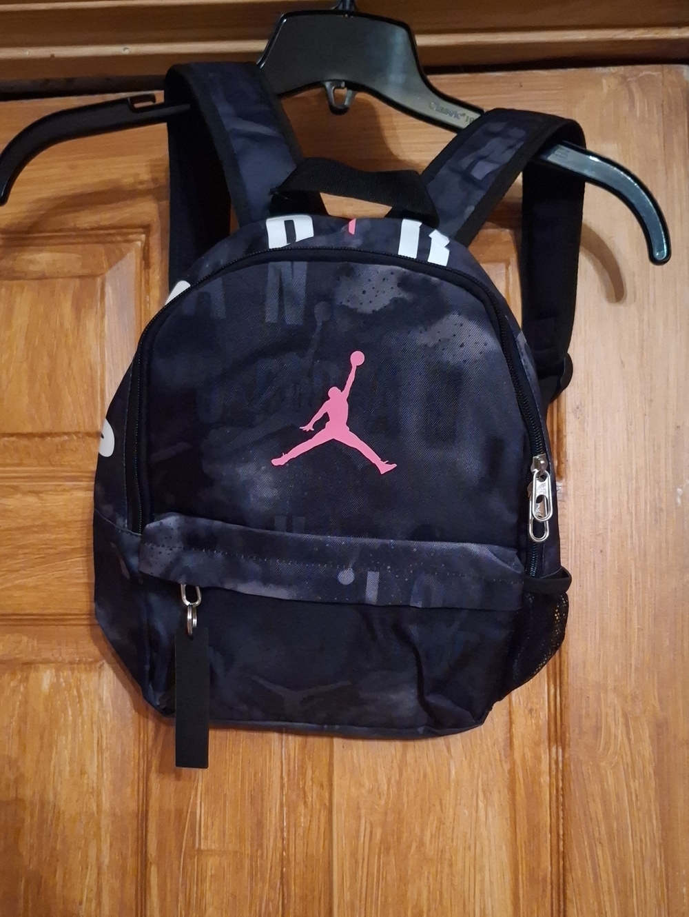 Jordan Black Backpack with Pink Jumpman Logo